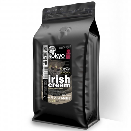 IRISH CREAM aroma Kokyo Imperial Japan coffee. Кофе Ароматизированный, Ирландские сливки, в зернах. 1000 гр.